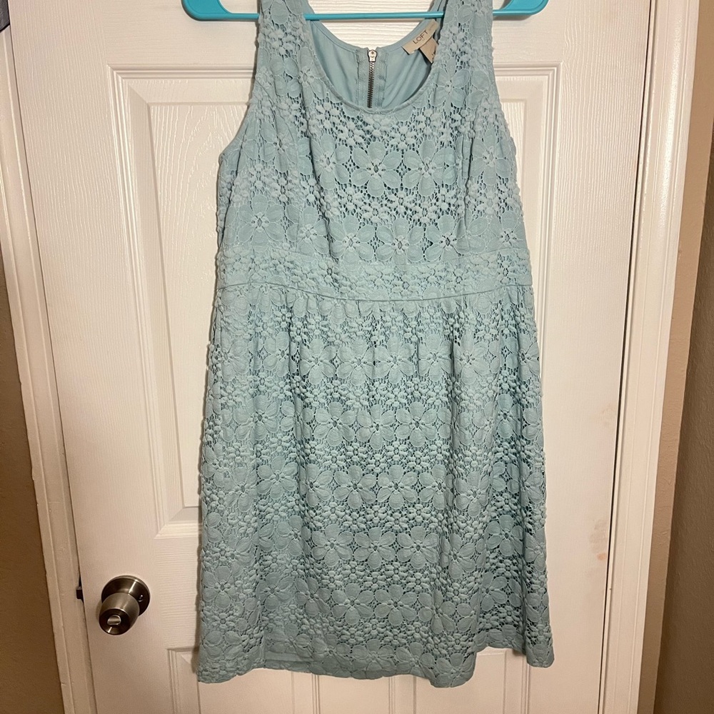Loft lace blue dress